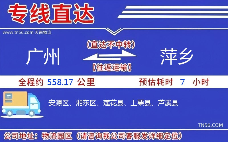 广州到萍乡物流公司 广州到萍乡物流公司