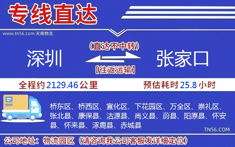 深圳到张家口物流公司