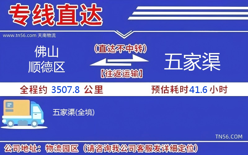 佛山顺德区到五家渠物流公司 佛山顺德区到五家渠物流公司