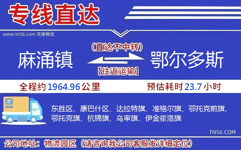 麻涌镇到鄂尔多斯物流公司 麻涌镇到鄂尔多斯物流公司
