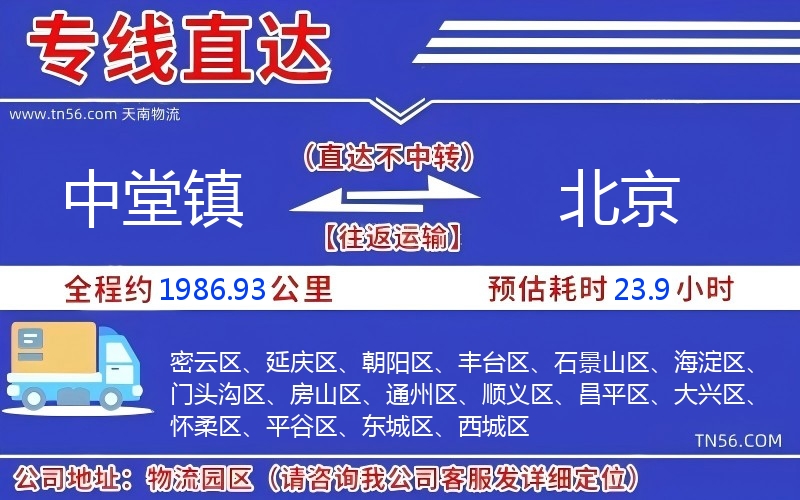 中堂镇到北京物流公司 中堂镇到北京物流公司