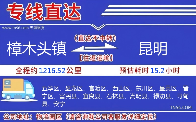樟木头镇到昆明物流公司 樟木头镇到昆明物流公司