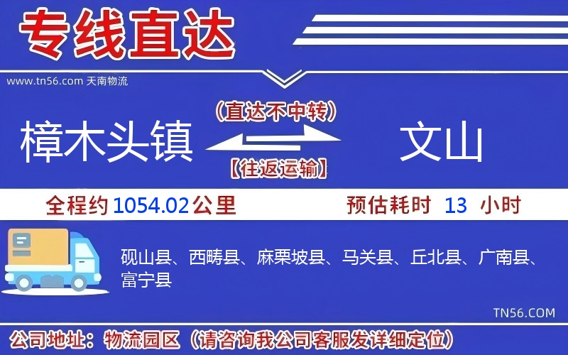 樟木头镇到文山物流公司 樟木头镇到文山物流公司