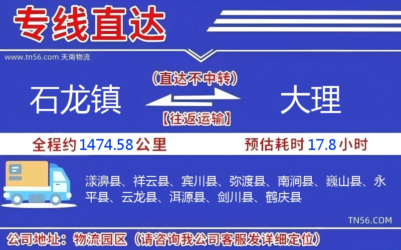 石龙镇到大理物流公司 石龙镇到大理物流公司
