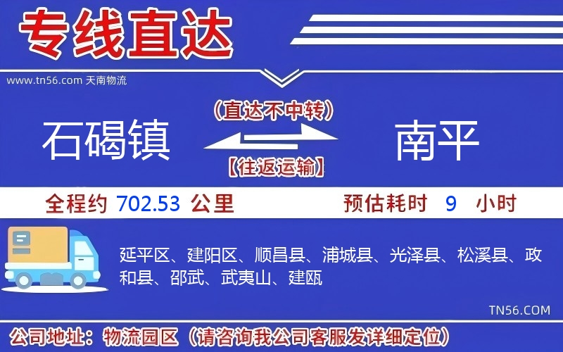 石碣镇到南平物流公司