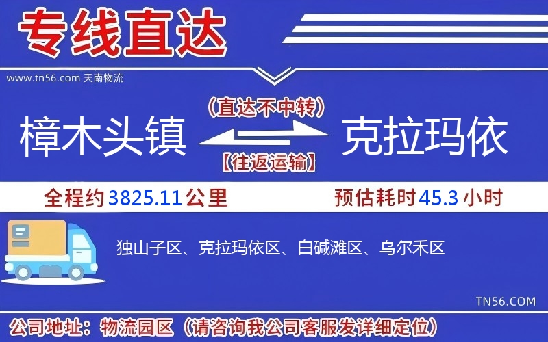 樟木头镇到克拉玛依物流公司 樟木头镇到克拉玛依物流公司